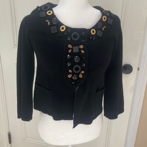 Milly black cardigan with embellishment